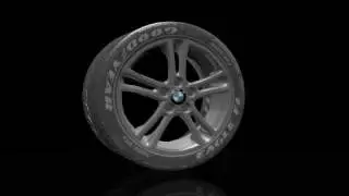 BMW Tire and Rim made in blender update