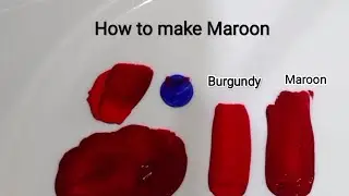 How to make maroon colour and Burgundy colour. #colormixing
