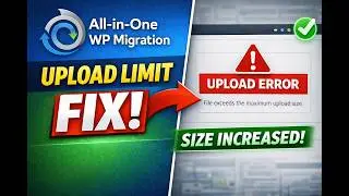 Increase Upload File Size in All In One WP Migration Plugin Step-by-Step Tutorial 2026 | Mahadi