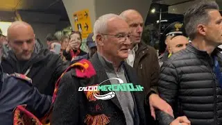 #AsRoma | L'arrivo di #Ranieri a Fiumicino e l'accoglienza dei tifosi