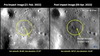 Chandrayaan-2 Orbits imaged Rocket Booster Impact on the Lunar Surface | ISRO MISSION