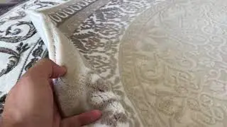 ковер акриловый круглый светлый