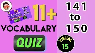 (#15) 11 Plus Vocabulary Quiz | 11 plus english vocabulary | 