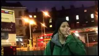 Young girl smoking