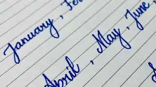 Months Of The Year In Cursive Writing | Satisfying Handwriting | #cursivewriting