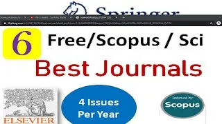 Unpaid Scopus and Sci Journals || High Quality Journals