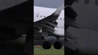 LUFTHANSA AIRBUS A320neo FLOATING BEFORE TOUCHDOWN