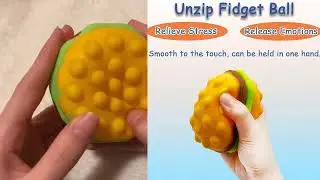 Hamburger Pop Fidget Ball, 2 Pack 3D Stress Ball Pop Fidget Sensory Toy