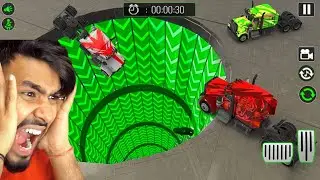 Traditional Truck Kill All Vehicles & Washout The Track | Monster Truck Stunt Car Games