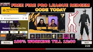 || Free fire esports india redeem code today redeem code today | india server redeem code