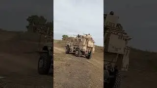 Наши за пулеметом Browning M2 на M1224 MaxxPro + пуск с РПГ.