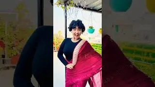 Golu Bana Papa Ki Pari 😂 Red Wali Saree 