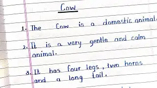 10 lines on cow in english writing | cow essay in english 10 lines | about cow in english 10 lines