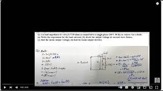 How to Write the Expression of a Load Current and Find the Output Voltage