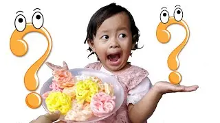 Makan Kerupuk Warna-warni sambil Berhitung dan Belajar Warna. Kids learn Colors and Numbers