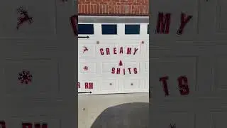 Creamy shits on the garage   