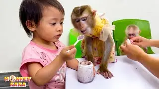 Monkey Mit was jealous when saw Monkey Kaka being cared for by Diem