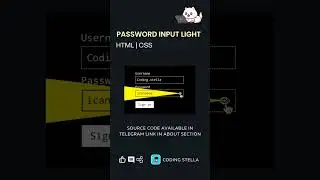Password Input Light using HTML CSS 😱 Next Level Login Form 