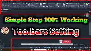 AutoCAD 100% Working👍How to Restore Menu Bar and Toolbars / AutoCAD Menu Bar or Toolbar Missing