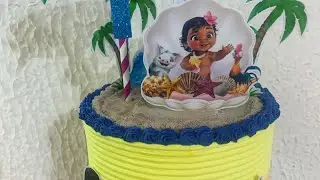 Decoração bolo da Moana