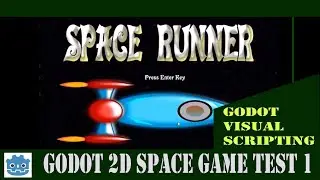Godot 2d space game test 1- A game I made entirely with Godot Visual Scripting