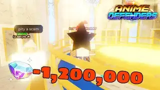 Spending 1.2 Million Gems For The New Secret In Anime Defenders Update 5.5