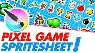 How To make Sprite Sheets in Krita | Pixel Sprites for games | Pyxel, Aseprite & Pixelorama Tutorial