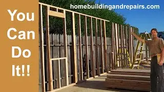 Learn How To Build And Frame Large Heavy Walls By Yourself - Construction Education Tips