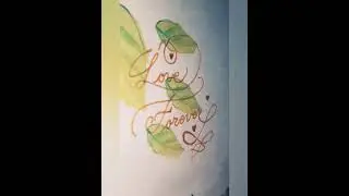 Calligraphy style /how to write love forever / #shorts