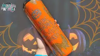 Halloween Distressed Peek A Boo Tumbler Tutorial