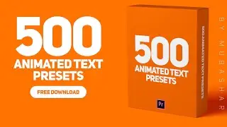 500 Animated Text Presets for premiere pro free download|urdu/hindi