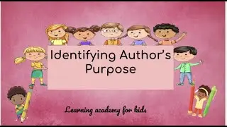 Identifying Author's purpose