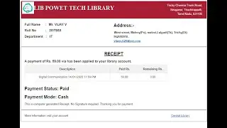 How to Create an Email Receipt Template for Payment in Koha (Online Bill Copy)
