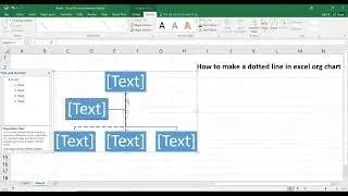 How to make a dotted line in excel org chart