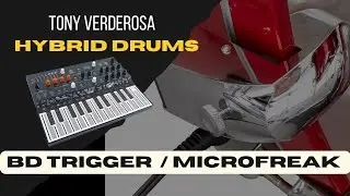 Bass Drum Triggers Microfreak Synth in Realtime (Hybrid Drumming)