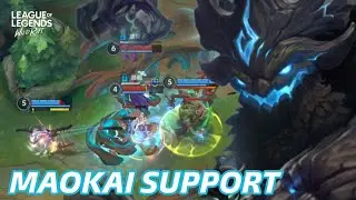 MAOKAI SUPPORT ES UNA LOCURA EN WILD RIFT 🗿 - FULL GAMEPLAY.