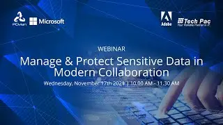 PCMan Webinar - Manage & Protect Sensitive Data in Modern Collaboration   | 17 November 2021