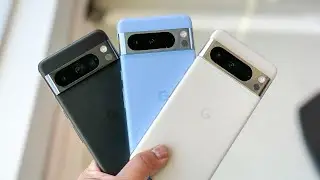 Google Pixel 8 Pro Hands On - Color Comparison, New Features, and First Impressions
