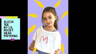 Lil Rocky Wear - Sewing a Sequin Initial Tutorial - Alicia Dance Tee Sewing Pattern - PDF/Projector