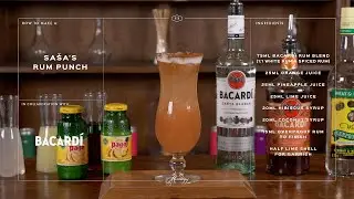 How To Make A Saša Rum Punch | Cocktail Masterclass Drinks Recipe | Vegan Friendly