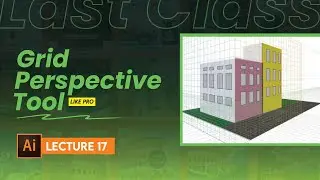 Lecture 17: Last lecture Grid Perspective Tool Illustrator| Graphic Designing Course 2025 Urdu/Hindi