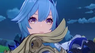 EULA SAVES TRAVELER ( LUMINE )  SCENE - GENSHIN IMPACT