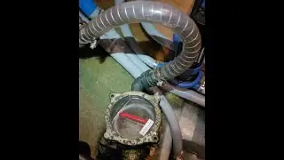 Unclogging the generator raw water cooling filter on a Lagoon 450 catamaran.