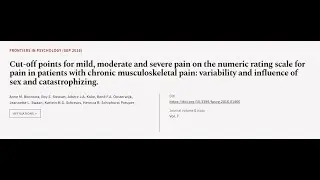 Cut-off points for mild, moderate and severe pain on the numeric rating scale for pai... | RTCL.TV