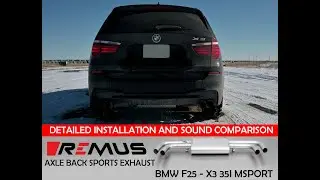 BMW F25 35I -REMUS AXLE BACK SPORTS EXHAUST-DETAILED INSTALLATION