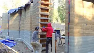Rammed Earth Home Build and Training in Canada