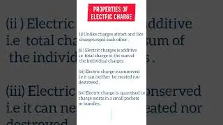 Properties of electric charge # science #physics #class10science