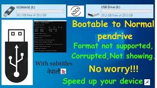 Convert bootable pendrive to normal |Format using CMD|Fix pendrive issues!