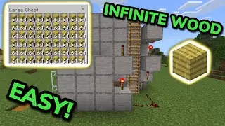 EASY 1.21 AUTOMATIC WOOD FARM TUTORIAL in Minecraft Bedrock (MCPE/Xbox/PS5/Switch/PC)