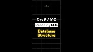 Database Structure | Day 8 / 100 - Decoding SQL #sql #database #ai  #tables #query #data